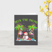 Deck The Palms Flamingo Trocal Christmas Lights Pa Karte (Gelbe Blume)