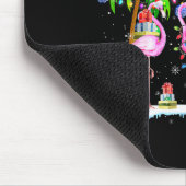 Deck The Palms Flamingo Trocal Christmas Lights Pa Mousepad (Ecke)