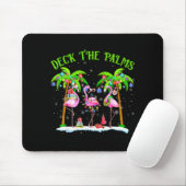 Deck The Palms Flamingo Trocal Christmas Lights Pa Mousepad (Mit Mouse)