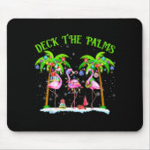 Deck The Palms Flamingo Trocal Christmas Lights Pa Mousepad (Vorne)