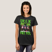 Deck The Palms Flamingo Trocal Christmas Lights Pa T-Shirt (Vorne ganz)