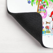 Deck The Palms Flamingo Trocal Weihnachtsbeleuchtu Mousepad (Ecke)