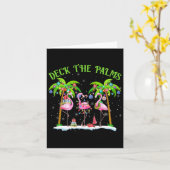 Deck the Palms Flamingo Tropical Christmas Lights Karte (Gelbe Blume)