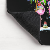 Deck the Palms Flamingo Tropical Christmas Lights Mousepad (Ecke)