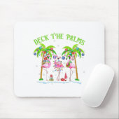 Deck the Palms Flamingo Tropical Christmas Lights Mousepad (Mit Mouse)