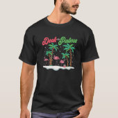 Deck the Palms Flamingo Tropical Christmas Lights  T-Shirt (Vorderseite)
