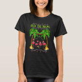 Deck the Palms Merry Flamingo Christmas T-Shirt (Vorderseite)
