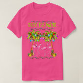 Deck the Palms Merry Flamingo Christmas tee funny (Design vorne)