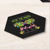 Deck the Palms Merry Flamingo Christmas tee funny Untersetzer (angewinkelt)