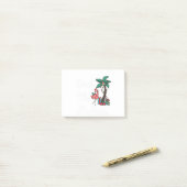 Deck the Palms Tropical Christmas Flamingo Xmas Post-it Klebezettel (Auf Schreibtisch)