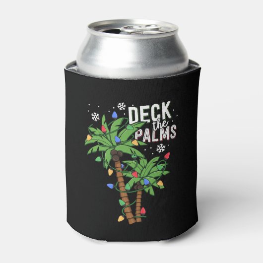 Deck The Palms Tropical Hawaii Christmas Palm Dosenkühler (Kanne Vorderseite)