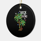 Deck The Palms Tropical Hawaii Christmas Palm Keramik Ornament (Links)