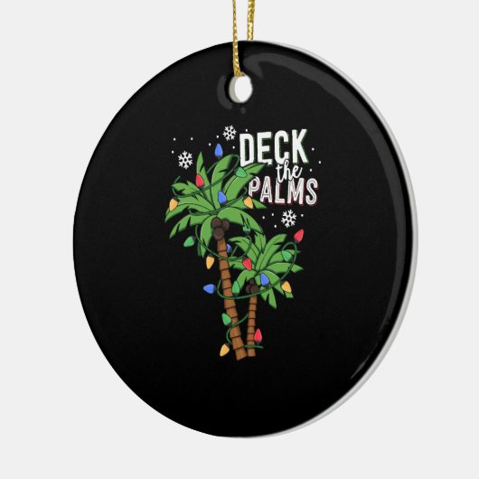 Deck The Palms Tropical Hawaii Christmas Palm Keramik Ornament (Links)