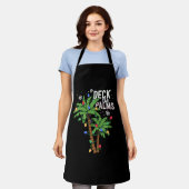 Deck The Palms Tropical Hawaii Christmas Palm Schürze (Getragen)
