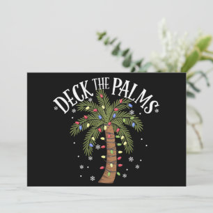 Deck the Palms Tropical Hawaii Weihnachtspalme Tre Feiertagskarte