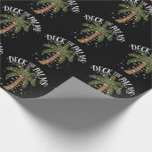 Deck the Palms Tropical Hawaii Weihnachtspalme Tre Geschenkpapier (Ecke)