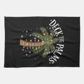 Deck the Palms Tropical Hawaii Weihnachtspalme Tre Geschirrtuch (Horizontal)