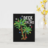 Deck the Palms Tropical Hawaii Weihnachtspalme Tre Karte (Gelbe Blume)
