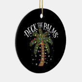 Deck the Palms Tropical Hawaii Weihnachtspalme Tre Keramik Ornament (Rechts)