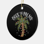 Deck the Palms Tropical Hawaii Weihnachtspalme Tre Keramik Ornament (Links)