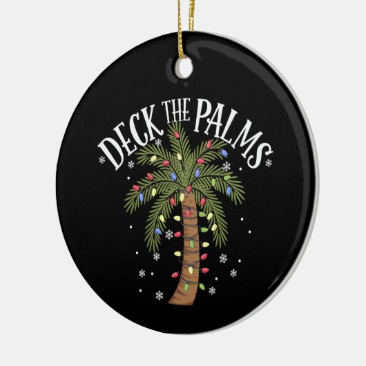 Deck the Palms Tropical Hawaii Weihnachtspalme Tre Keramik Ornament (Links)