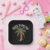 Deck the Palms Tropical Hawaii Weihnachtspalme Tre Pappteller (Party)