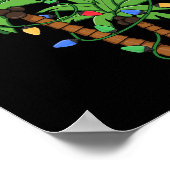 Deck the Palms Tropical Hawaii Weihnachtspalme Tre Poster (Ecke)