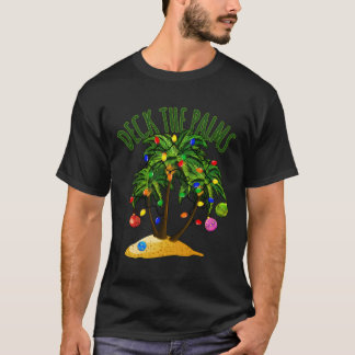 Deck the Palms Tropical Hawaii Weihnachtspalme Tre T-Shirt