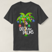 Deck the Palms Tropical Hawaii Weihnachtspalme Tre T-Shirt (Design vorne)