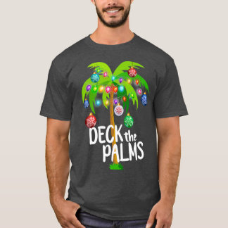 Deck the Palms Tropical Hawaii Weihnachtspalme Tre T-Shirt