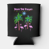 Deck The Palms Tropical Pink Flamingos Palm Tree Dosenkühler (Vorderseite)