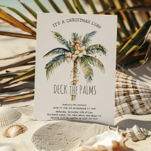 Deck the Palms Weihnachts-Luau-Party  Einladung