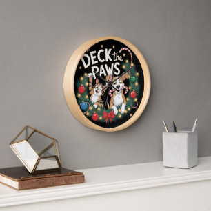 Deck the Paws - Funny Christmas Pet Mischief Uhr