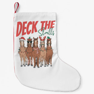 Deck the Stalls Funny Christmas Horvers Liebhaber Kleiner Weihnachtsstrumpf