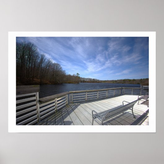 Deck-Wasserlandschaftsblick Poster (Vorne)