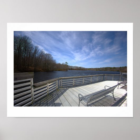 Deck-Wasserlandschaftsblick Poster (Vorne)