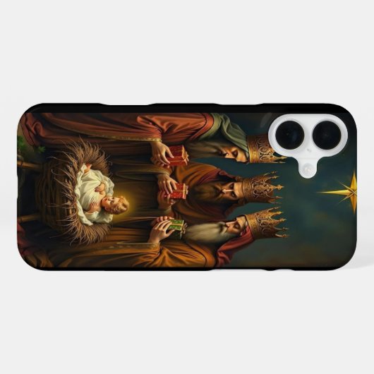 Deck Your Tech: Weihnachts-Hintergrundbild 2026 iPhone Hülle (Rückseite (Horizontal))