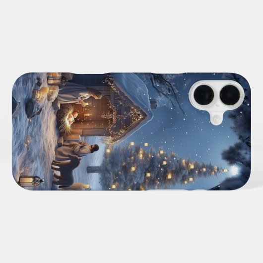 Deck Your Tech: Weihnachts-Hintergrundbild 2026 iPhone Hülle (Rückseite (Horizontal))