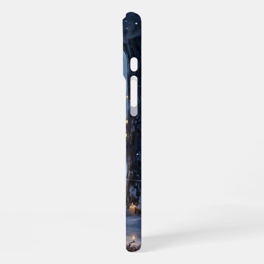 Deck Your Tech: Weihnachts-Hintergrundbild 2026 iPhone Hülle (Linke Seite)