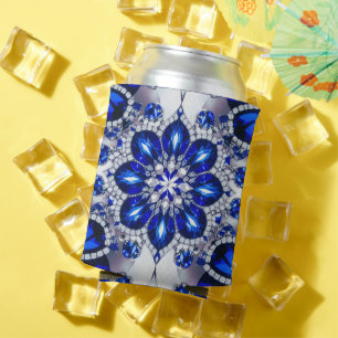 Deckbar mit blauweißem Farbdesign Dosenkühler