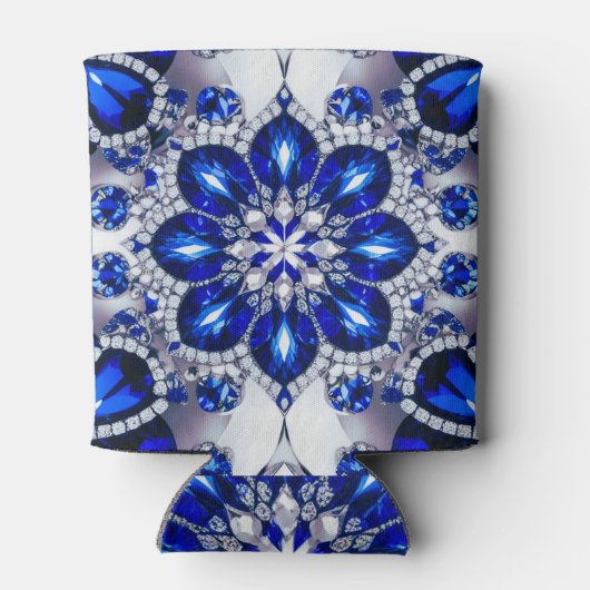 Deckbar mit blauweißem Farbdesign Dosenkühler (Rückseite)