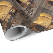 Deckbare Wagenöllampen Western Wrapping Pap Geschenkpapier (Rolleneckpunkt)