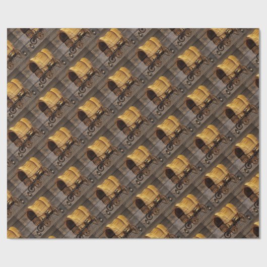 Deckbare Wagenöllampen Western Wrapping Pap Geschenkpapier (Flach)