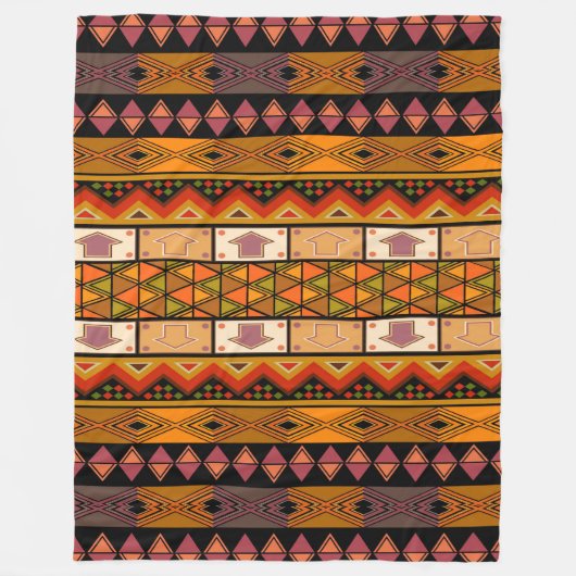 Deckblatt für afrikanische Stammesmuster-Wohngesta Fleecedecke (Vorderseite)