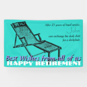 Deckchair glückliche Ruhestands-Party-Fahne 2 Banner (Horizontal)