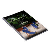 Deckchairs personalisiertes Ruhestands-Gast-Buch Notizblock (Rechte Seite)