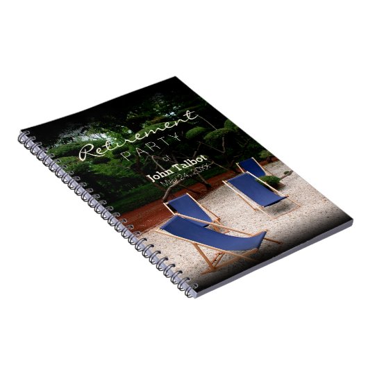Deckchairs personalisiertes Ruhestands-Gast-Buch Notizblock (Rechte Seite)