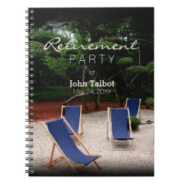 Deckchairs personalisiertes Ruhestands-Gast-Buch Notizblock