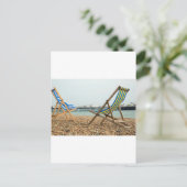 Deckchairs und Shingle Postkarte (Stehend Vorderseite)