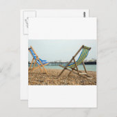 Deckchairs und Shingle Postkarte (Vorne/Hinten)